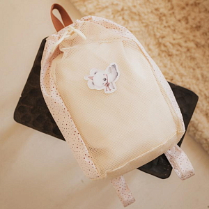 Рюкзак пляжный Mrs. Ertha "Net Unique Dots Koala", шоколадная крошка